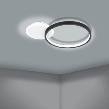 Plafoniera Eglo GAFARES 900421, LED dimabil 15W, 2100lm, 6500K, otel, aluminiu, negru, plastic, alb - 1