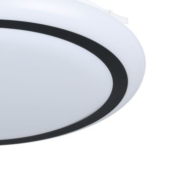 Plafoniera Eglo CAPASSO 900149, LED 14.6W, 1600lm, 3000K, otel, alb, plastic, negru - 1
