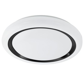 Plafoniera Eglo CAPASSO 900335, LED 19.5W, 2200lm, 3000K, otel, alb, plastic, negru - 1