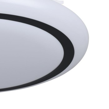 Plafoniera Eglo CAPASSO 900335, LED 19.5W, 2200lm, 3000K, otel, alb, plastic, negru - 1