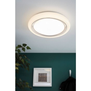 Plafoniera Eglo CAPASSO 96023, LED 18W, 2200lm, 3000K, otel, alb, plastic, crom - 1