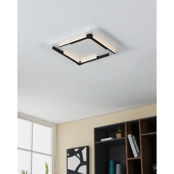 Plafoniera Eglo ZAMPOTE 900329, LED dimabil 25W, 3300lm, 3000K, otel, aluminiu, negru, plastic, alb - 1