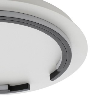 Plafoniera Eglo ZAMPOTE 900328, LED dimabil 25W, 3300lm, 3000K, otel, aluminiu, negru, plastic, alb - 1