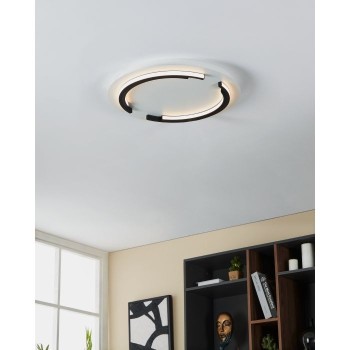 Plafoniera Eglo ZAMPOTE 900328, LED dimabil 25W, 3300lm, 3000K, otel, aluminiu, negru, plastic, alb - 1