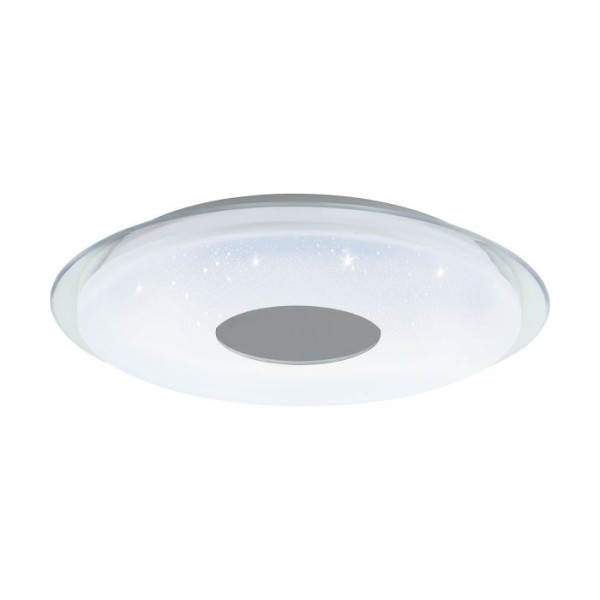 Plafoniera Eglo LANCIANO-Z 900083, LED dimabil 4x4.8W, 2160lm, 6500K, otel, alb, plastic, crom, transparent - 1