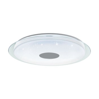 Plafoniera Eglo LANCIANO-Z 900006, LED dimabil 38.1W, 5350lm, 6500K, otel, alb, plastic, crom, transparent - 1