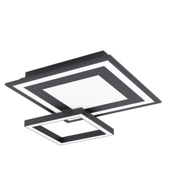 Plafoniera Eglo SAVATARILA-Z 900025, LED RGB dimabil 4X2.7W, 1320lm, 6500K, otel, negru, plastic, alb - 1