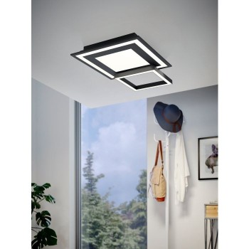 Plafoniera Eglo SAVATARILA-Z 900025, LED RGB dimabil 4X2.7W, 1320lm, 6500K, otel, negru, plastic, alb - 1