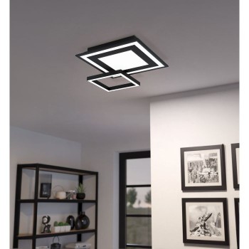 Plafoniera Eglo SAVATARILA-Z 900025, LED RGB dimabil 4X2.7W, 1320lm, 6500K, otel, negru, plastic, alb - 1