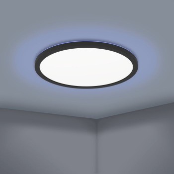 Plafoniera Eglo ROVITO-Z 900092, LED RGB dimabil 16.5W, 2200lm, 6500K, plastic, negru, alb - 1