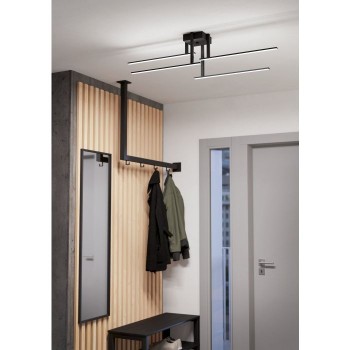Plafoniera Eglo IPOLITTO 99817, LED 4x7.5W, 3600lm, 3000K, aluminiu, otel, negru, plastic, alb - 1