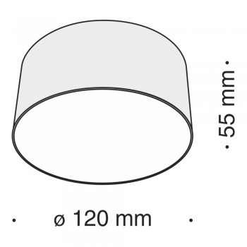 Plafoniera Zon C032CL-L12B4K Maytoni, Diametru 12cm, LED 12W, 600lm, 4000K, rama aluminiu, negru cu dispersor alb