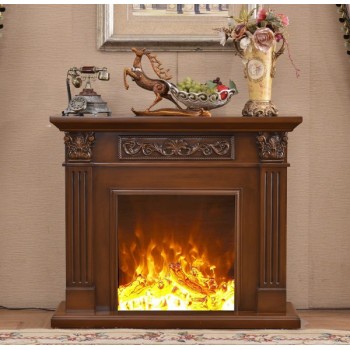 Semineu electric  premium ArtFlame VALENCIA, 1200 x 1020 x 330 mm, maro nuc