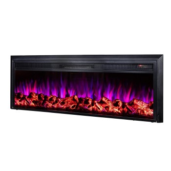 Semineu electric incorporabil ArtFlame TANZANIA LUX, 1355 x 440 x 390 mm, negru, cu telecomanda - 1