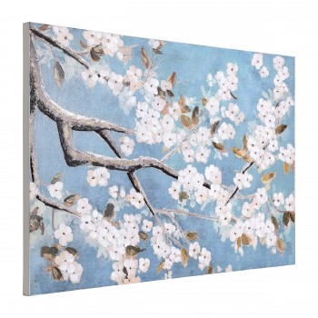 Tablou pictat manual copac cu flori ALAMINOS 423167,120X80 cm