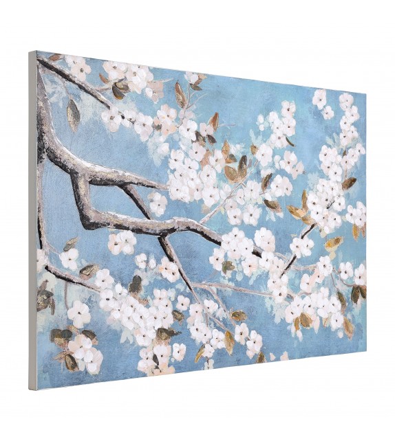 Tablou pictat manual copac cu flori ALAMINOS 423167,120X80 cm