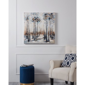 Tablou pictat manual copaci ALAMINOS 423048, 80X80 cm - 1