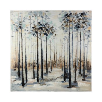 Tablou pictat manual copaci ALAMINOS 423048, 80X80 cm - 1