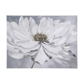 Tablou pictat manual crizantema alba ALAMINOS 423052, 120X90 cm - 1