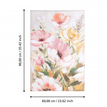 Tablou pictat manual flori de camp ALAMINOS 423155, 60X90 cm