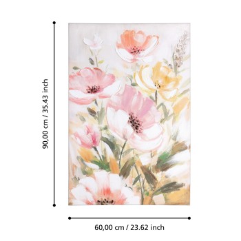 Tablou pictat manual flori de camp ALAMINOS 423155, 60X90 cm - 1