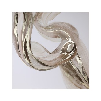 Tablou abstract pictat manual maro ALAMINOS 423055, 100X100 cm - 1