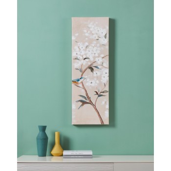 Tablou pictat manual ramura cu flori ALAMINOS 423125, 30X90 cm - 1