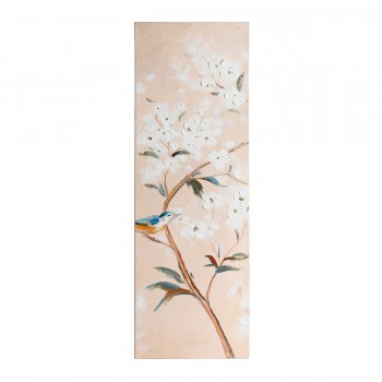 Tablou pictat manual ramura cu flori ALAMINOS 423125, 30X90 cm
