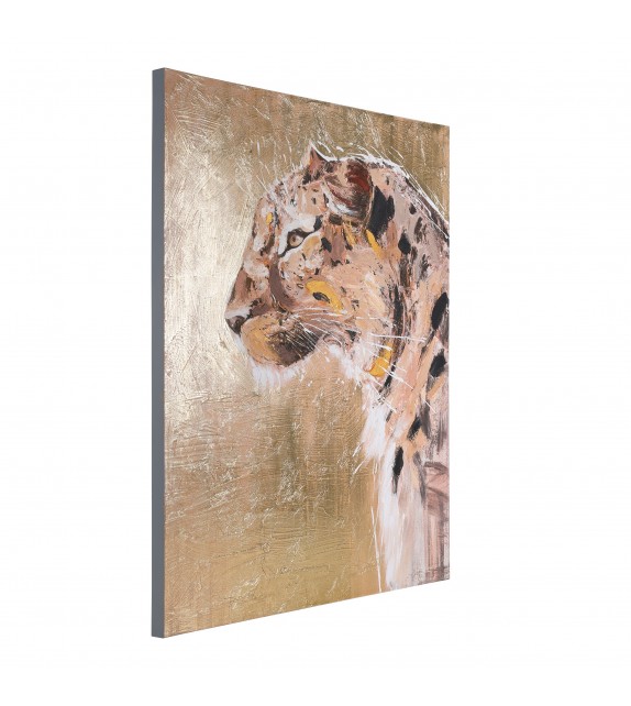 Tablou canvas pictat manual tigru, IRODO 423157, 80X100 cm