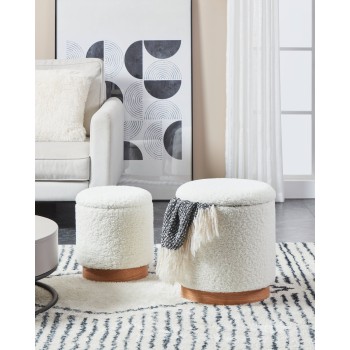 Set doua taburete alb, MASHIKE 424029 - 1