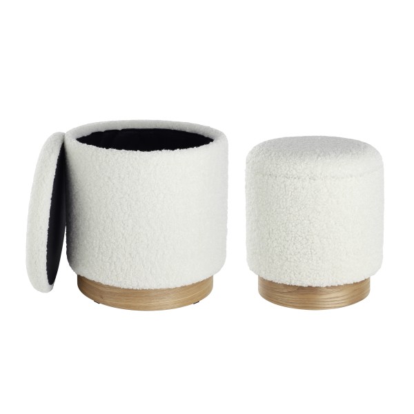 Set doua taburete alb, MASHIKE 424029 - 1