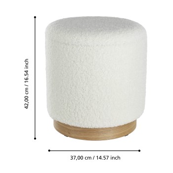 Set doua taburete alb, MASHIKE 424029 - 1