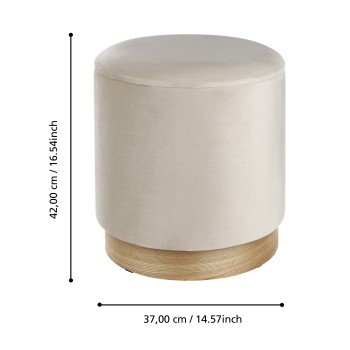 Set doua taburete crem, MASHIKE 424035 - 1