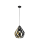 Pendul Carlton 1 - 49931 Eglo, stil scandinav, negru-auriu
