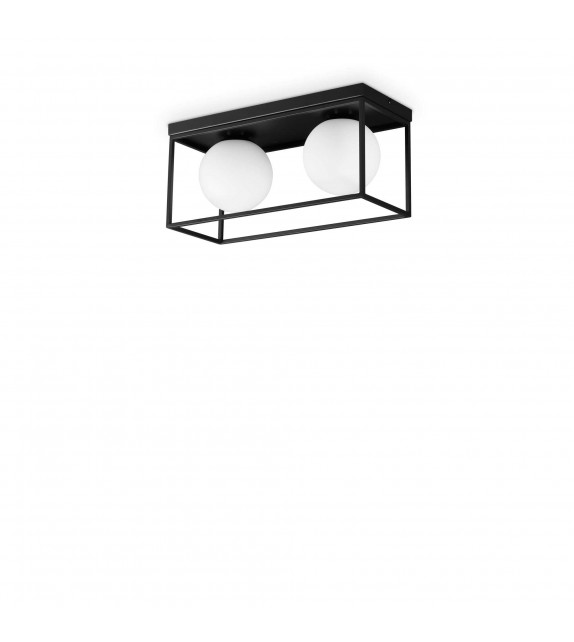 Plafoniera design negru, abajur alb, IDEAL LUX LINGOTTO PL2 304137 - 1