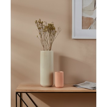 Vaza decorativa ceramica MITANE, roz, 421005 - 1