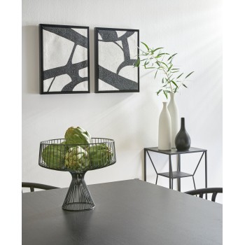 Vaza decorativa ceramica OKUMA, negru, 421025 - 1