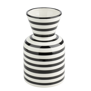 Vaza decorativa ceramica YUZAWA, alb/negru, 421036 - 1