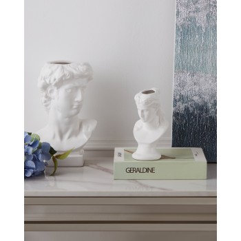 Vaza decorativa ceramica FELICIEN, alb, 421002 - 1