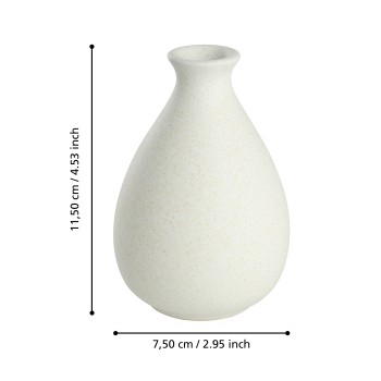 Vaza decorativa ceramica ANKARAMY, bej, 421257 - 1