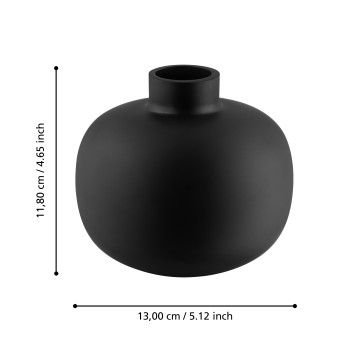 Vaza decorativa sticla SIRANANA, negru, 421212 - 1