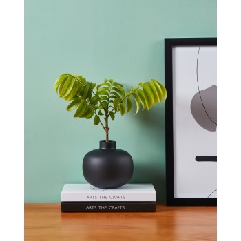 Vaza decorativa sticla SIRANANA, negru, 421212 - 1