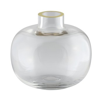 Vaza decorativa sticla SIRANANA, transparent/auriu, 421214 - 1