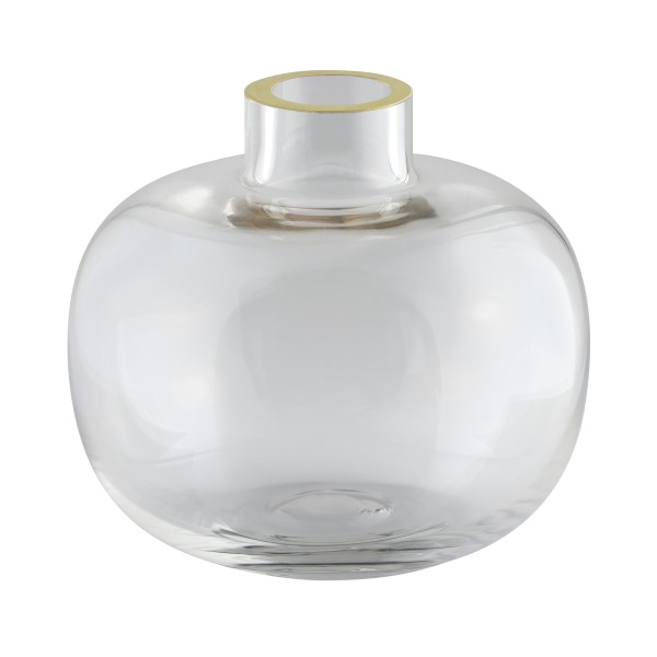 Vaza decorativa sticla SIRANANA, transparent/auriu, 421214 - 1