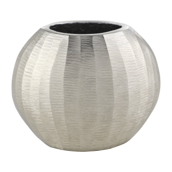 Vaza decorativa aluminiu ABUCAY, nichel, 421052