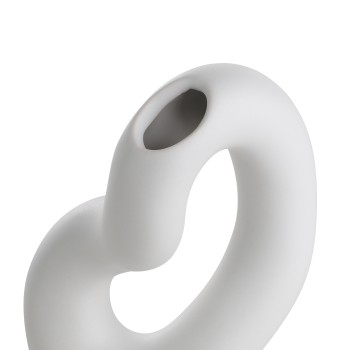 Vaza decorativa ceramica AMBILOBE, alb, 421244 - 1