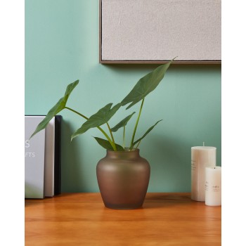 Vaza decorativa sticla ASINDRO, maro, 421202 - 1