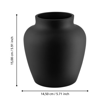 Vaza decorativa sticla ASINDRO, negru, 421203 - 1