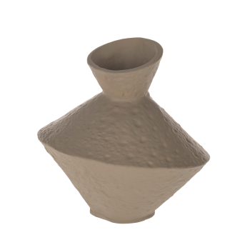Vaza decorativa aluminiu CANTILAN, nisipiu, 421156