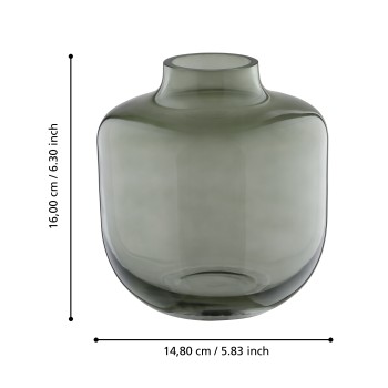 Vaza decorativa sticla SIRANANA, verde, 421234 - 1